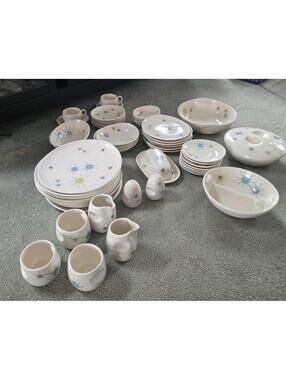 MCM Franciscan Atomic Starburst Dinnerware Set | Vintage 1950s MCM Kitchenware